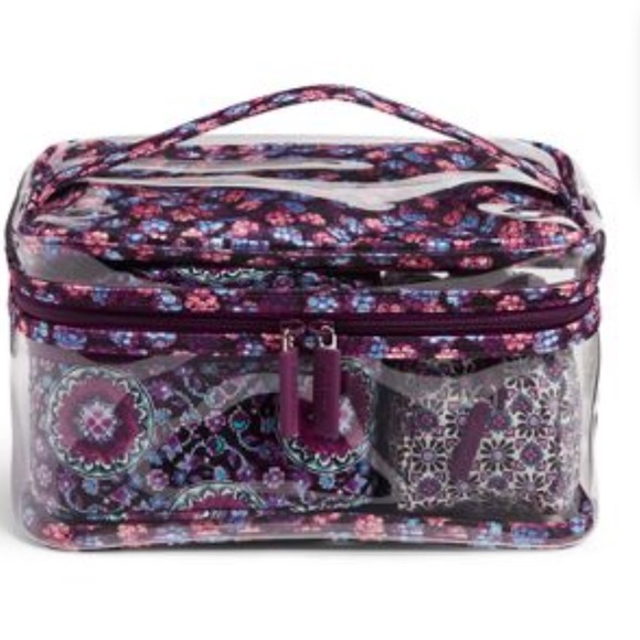 vera bradley travel cosmetic set